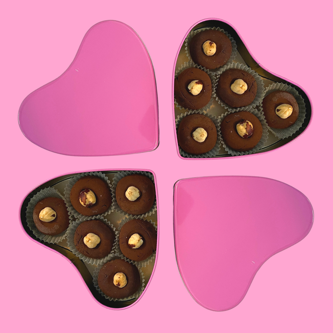 Vegan Heart Chocolate and Hazelnut Truffles
