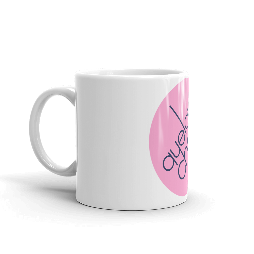 QC - White glossy mug