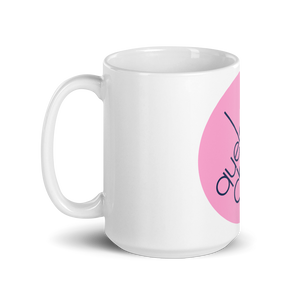 QC - White glossy mug